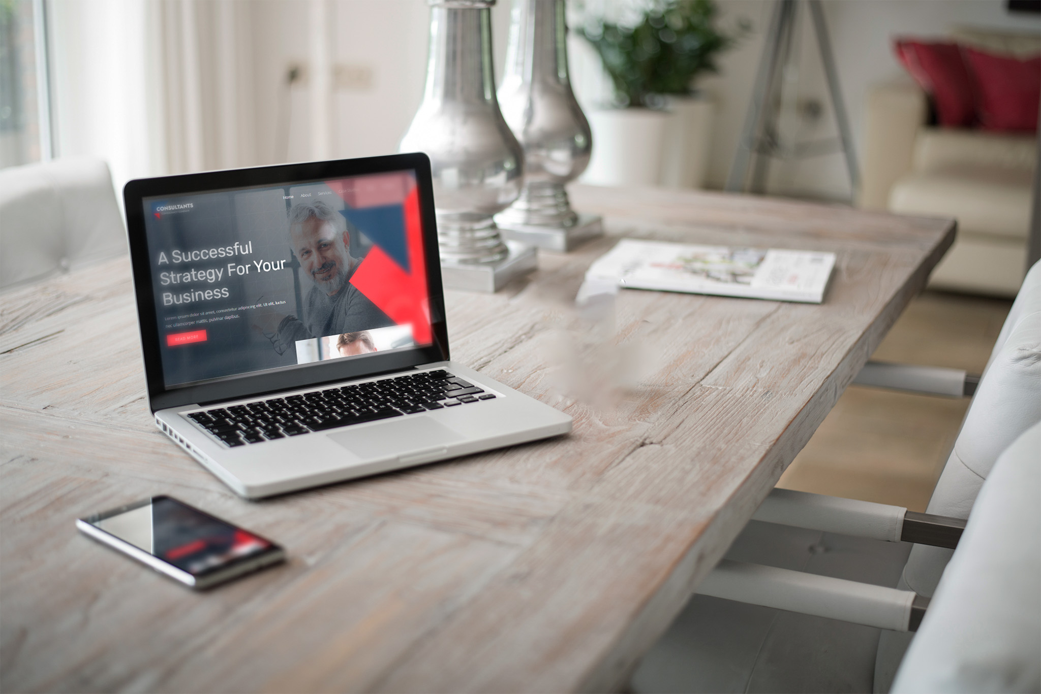 About our company 6 digital agency website on computer